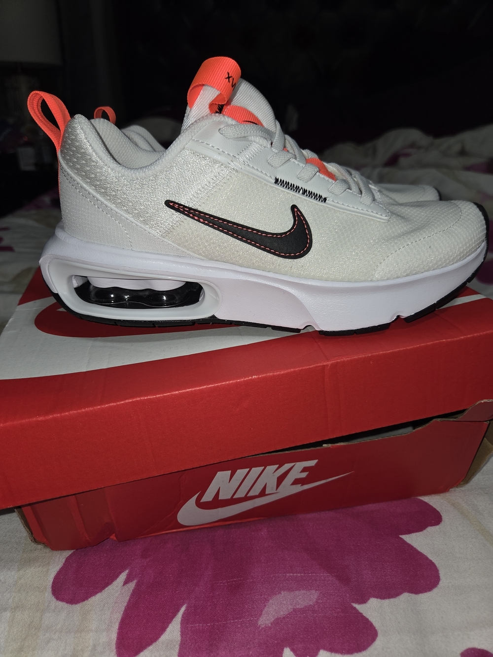 Nike Red Box with White Swoosh and Black Label Accents